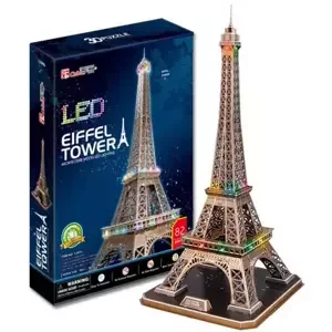 CUBICFUN Puzzle Eiffelova věž 3D model 84 dílků na baterie LED Světlo