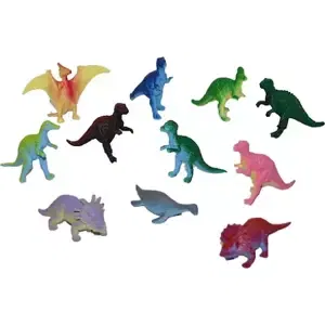 Zvířata dinosauři 7cm plastové figurky zvířátka set 12ks v sáčku