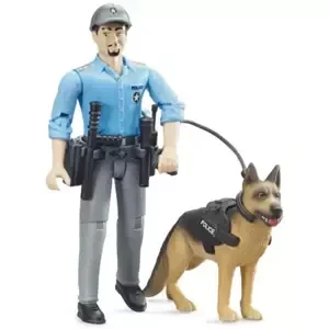 BRUDER 62150 Set figurka policista + policejní pes
