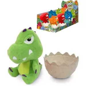 Dinosaurus mini zvířátko ve vajíčku na baterie Zvuk 4 druhy PLYŠ