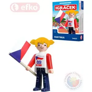 EFKO IGRÁČEK Fanynka hokejová figurka 7,5cm v krabičce STAVEBNICE