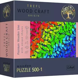 Puzzle dřevěné Duhoví motýli 501 dílků