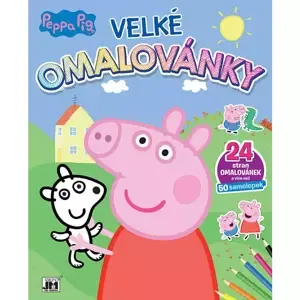 JIRI MODELS Omalovánky velké se samolepkami Peppa Pig