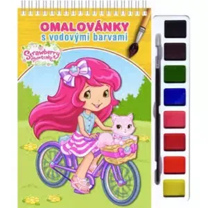 AKIM Omalovánky set s barvami a štětcem Jahůdka (Strawberry Shortcake)