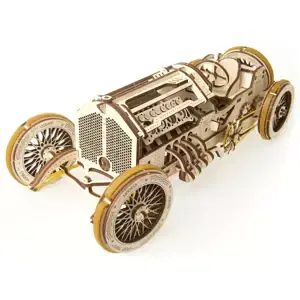 Ugears 3D dřevěné mechanické puzzle U9 Auto (Grand Prix)