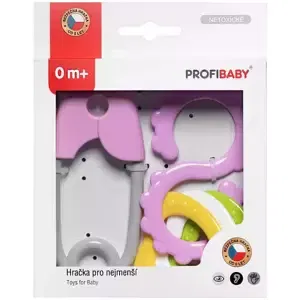 PROFIBABY Baby chrastítko špendlík + osmička v krabici pro miminko plast