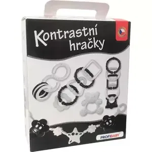 PROFIBABY Baby kontrastní hračky + zábrana na kočárek pro miminko