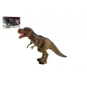 Dinosaurus tyranosaurus chodící plast 40cm na baterie se světlem se zvukem