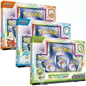 ADC Hra Pokémon TCG: Paldea Pin Collection set 4x booster s doplňky 3 druhy