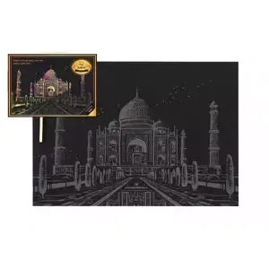 Škrabací obrázek barevný Taj Mahal 40,5x28,5cm A3