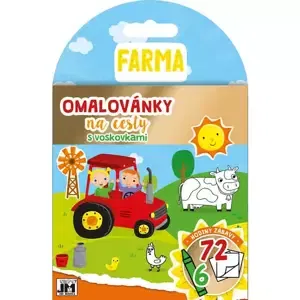 JIRI MODELS Omalovánky na cesty Farma set s voskovkami a držátkem