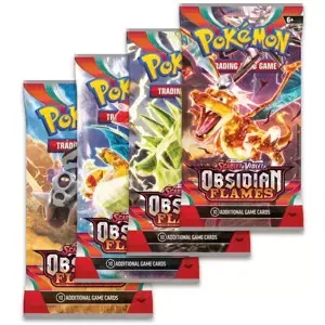 ADC Hra Pokémon TCG SV03 Obsidian Flames booster set 10 karet v sáčku