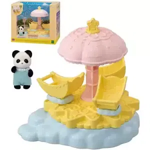 Sylvanian Families herní set panda Pookie + hvězdný kolotoč v krabici