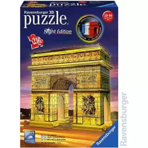 RAVENSBURGER Puzzle 3D Vítězný Oblouk Noční edice 216 dílků na baterie LED Světlo
