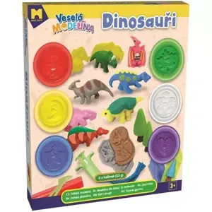 MAC TOYS Modelína dinosauři 6x 35g kreativní set s nástroji v krabici