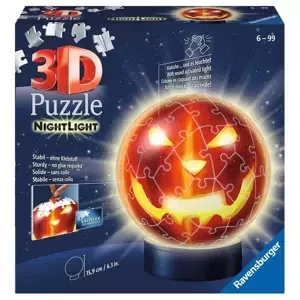 RAVENSBURGER 3D Svítící puzzleball Dýňová hlava 74 dílků