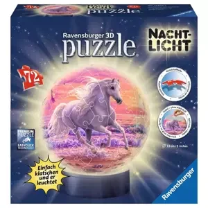 RAVENSBURGER 3D Svítící puzzleball Kůň na pláži 72 dílků