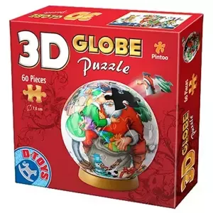 D-TOYS 3D Globe puzzle Máme rádi Santu 60 dílků