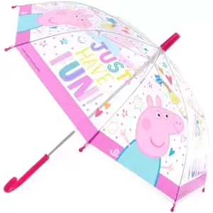 Deštník dětský průhledný 60x64cm manuální prasátko Peppa Pig