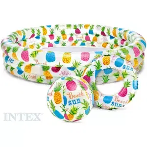 INTEX Nafukovací set bazén 132x28cm s míčem a plavacím kolem ananas do vody