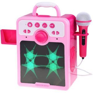 mamido  Hudební reproduktor pro děti s mikrofonem růžový