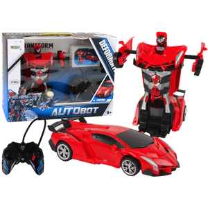 mamido  Auto Robot Transformers 2v1 na dálkové ovládání RC červený
