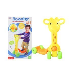 mamido  Dětská koloběžka žirafa žlutá