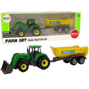 mamido  Zemědělský traktor s přívěsem zelený