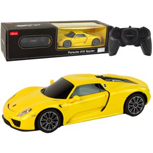 mamido  Auto na dálkové ovládání R/C Porsche 918 1:24 žluté