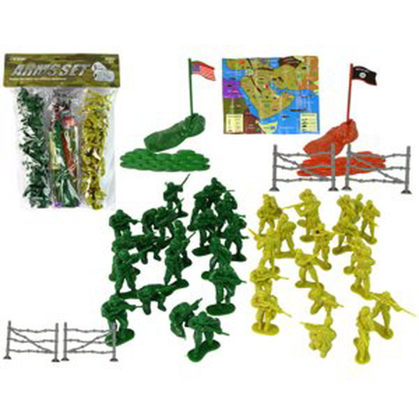 mamido  Vojenský set 51 kusů zelený