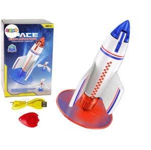 mamido  Létající raketa s nabíječkou 21 cm bílá