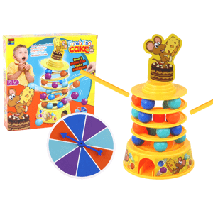 mamido  Zručnostní hra balanční věž s myší a míčky