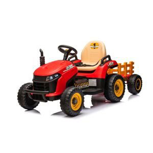 mamido  Dětský elektrický traktor BBH-030 s přívěsem červený