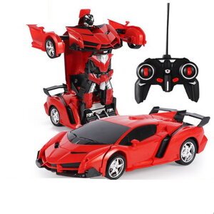 Mamido  Mamido Auto Robot Transformers 2v1 na dálkové ovládání RC červený