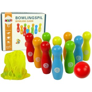 mamido  Dřevěné bowlingové kuželky