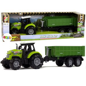 mamido  Farmářský traktor s přívěsem zelený