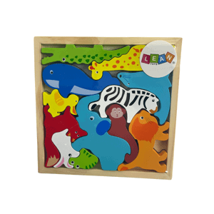 mamido  Dřevěné puzzle pro nejmenší zvířátka