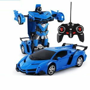 mamido  Auto Robot Transformers 2v1 na dálkové ovládání RC modrý