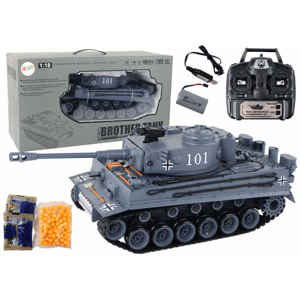 mamido  Tank na dálkové ovládání Tiger 101 R/C 1:18 šedý