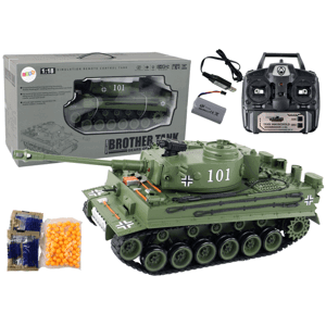 mamido  Tank na dálkové ovládání Tiger 101 R/C 1:18 zelený