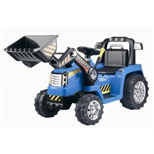 mamido  Dětský elektrický traktor Power s radlicí modrý