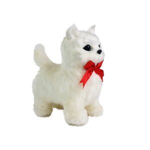 mamido  Interaktivní kočka s mašlí bílá