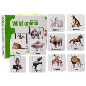 mamido  Vzdělávací puzzle divoká zvířata