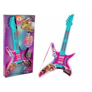 mamido  Dětská elektrická kytara růžová 62 cm