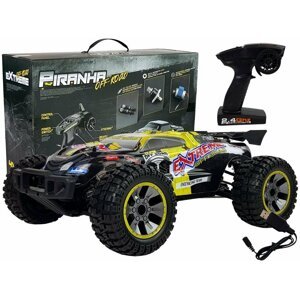 mamido  Auto na dálkové ovládání R/C 4x4 1:10 Piranha 40 km/h žluté