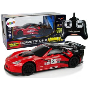 mamido  Sportovní auto na dálkové ovládání RC Corvette 1:24 červené