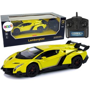 mamido  Sportovní auto na dálkové ovládání RC Lamborghini Veneno 1:24 žluté