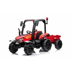 mamido  Dětský elektrický traktor s přívěsem BLT červený