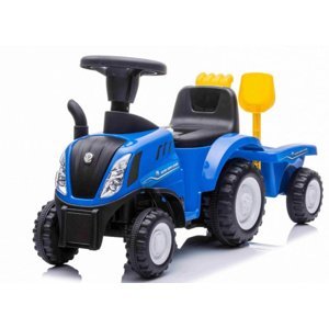 mamido  Dětské odrážedlo traktor s přívěsem New Holland T7 modrý