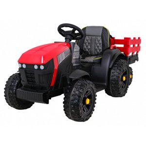 mamido  Dětský elektrický traktor Farmer s vlečkou a lopatou červený